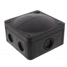 WISKA COMBI 407 BK IP66/IP67 Junction Box, 95 x 95 x 60mm, Black